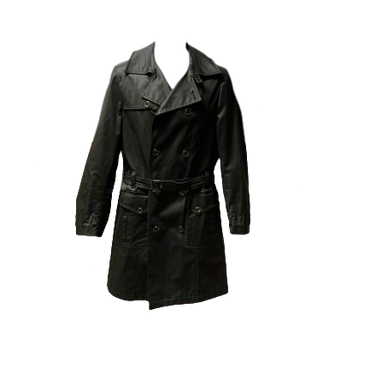 vintage Y2K Versace Cuir Look Trench Coat Noir