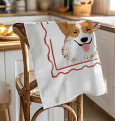 Royal Corgi Organic Cotton Tea Towel