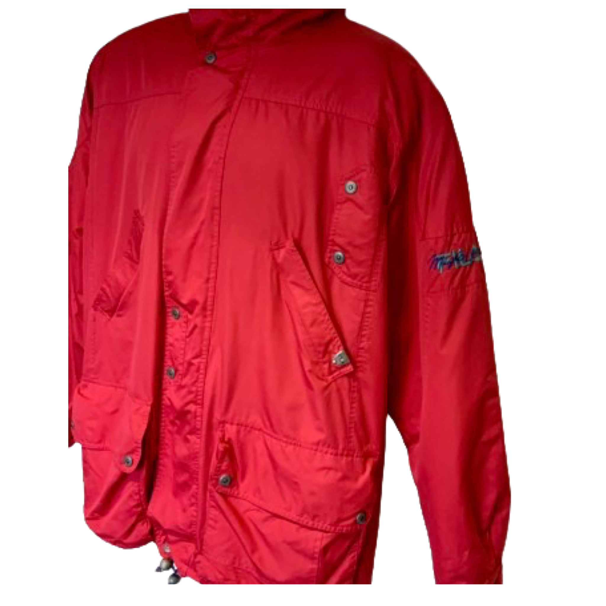 Vintage 80s Fila Magic Line Coat Red