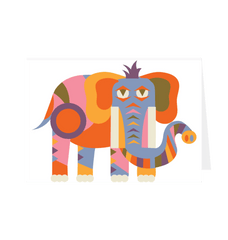 The Funky Elephant Greetings Card White 5