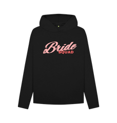 Organic Cotton Graphic Hoodie Bride Squad Black