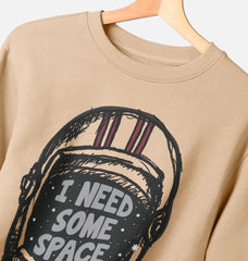 Streetwear Crewneck Graphic Sweatshirt I Need Some Space