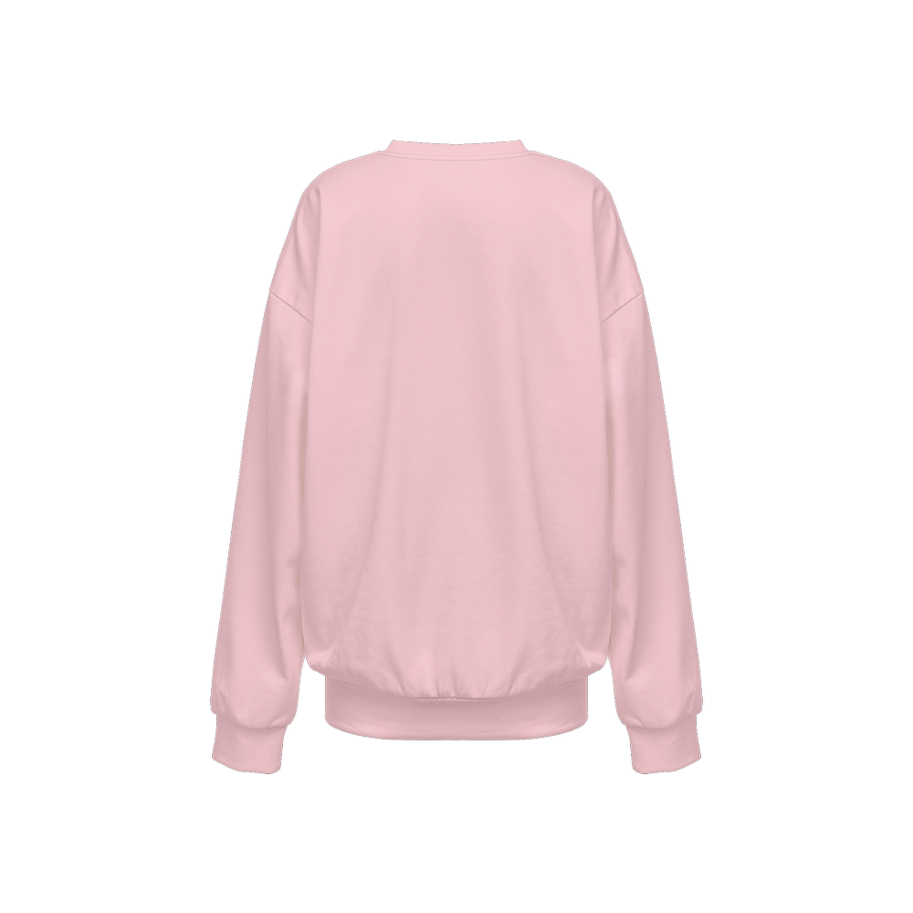 Love Hearts Relaxed Crewneck Sweatshirt Pink