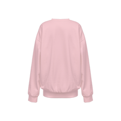 Love Hearts Relaxed Crewneck Sweatshirt Pink