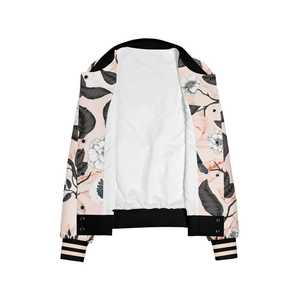 Floral Blooming Bomber Jacket