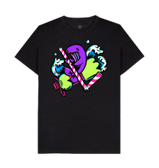 No Plastic Statement Graphic T Shirt Black