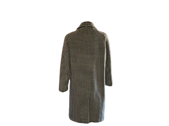 Vintage 60s Mod Houndstooth Jaeger Wool Coat