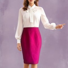 Vintage 70s Pencil Skirt Hot Pink