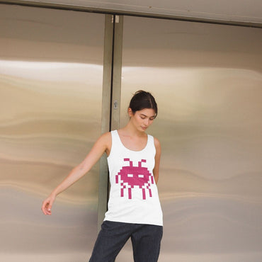 80s Retro Gamer Organic Cotton Sleeveless T Shirt