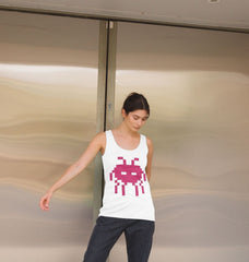 80s Retro Gamer Organic Cotton Sleeveless T Shirt