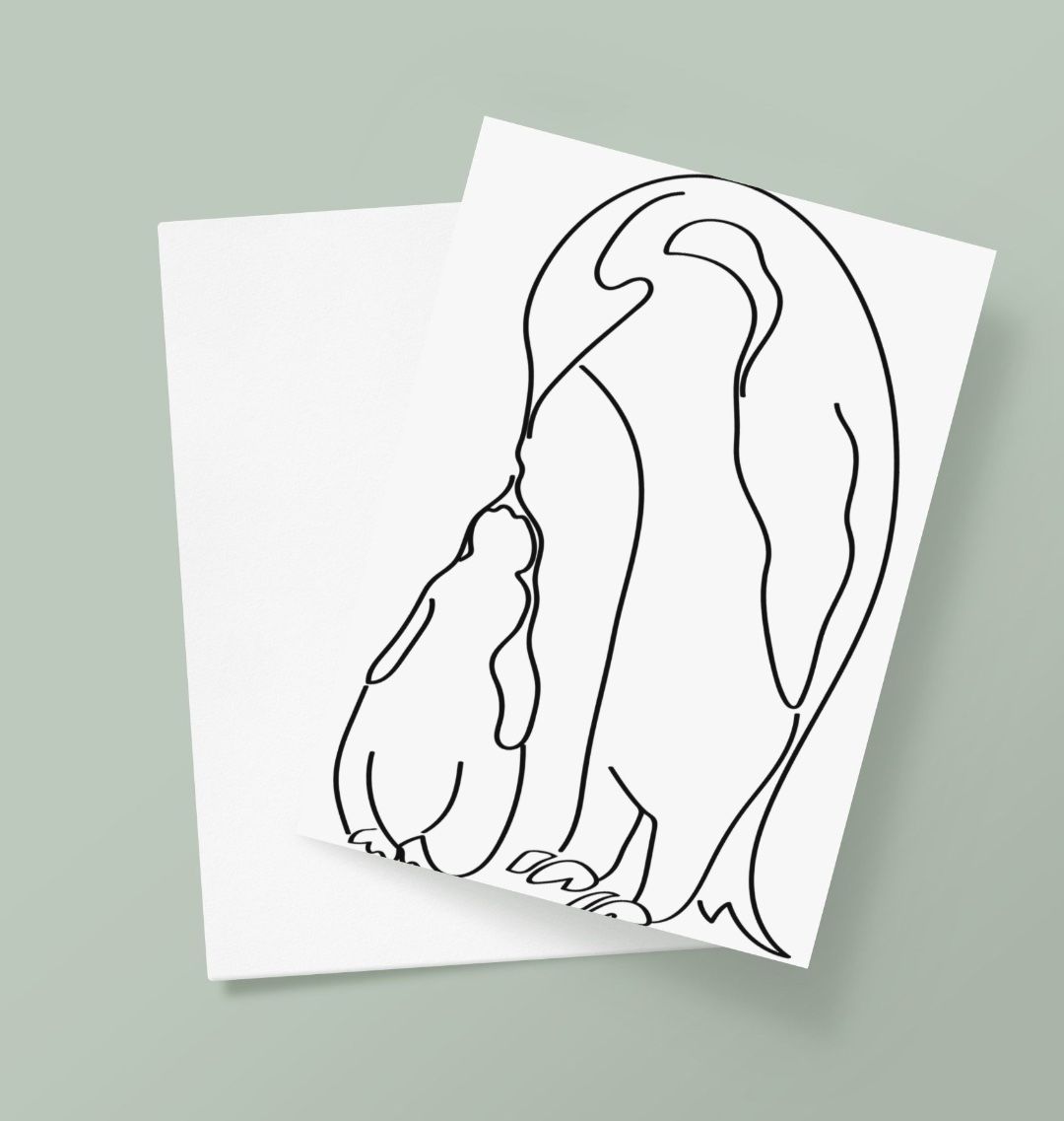 The Penguin Family Greetings Card