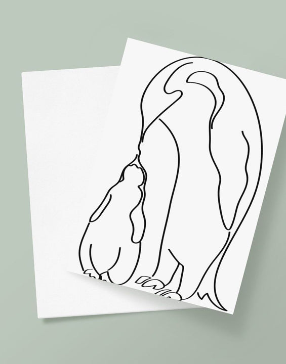 The Penguin Family Greetings Card