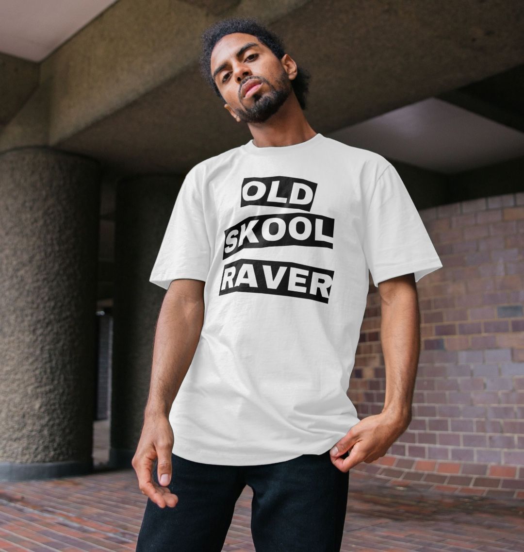 Mens Old Skool Raver Organic Cotton T Shirt