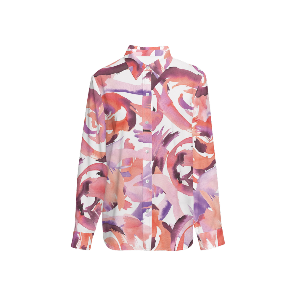 Pink Casual Classic Long Sleeve Shirt