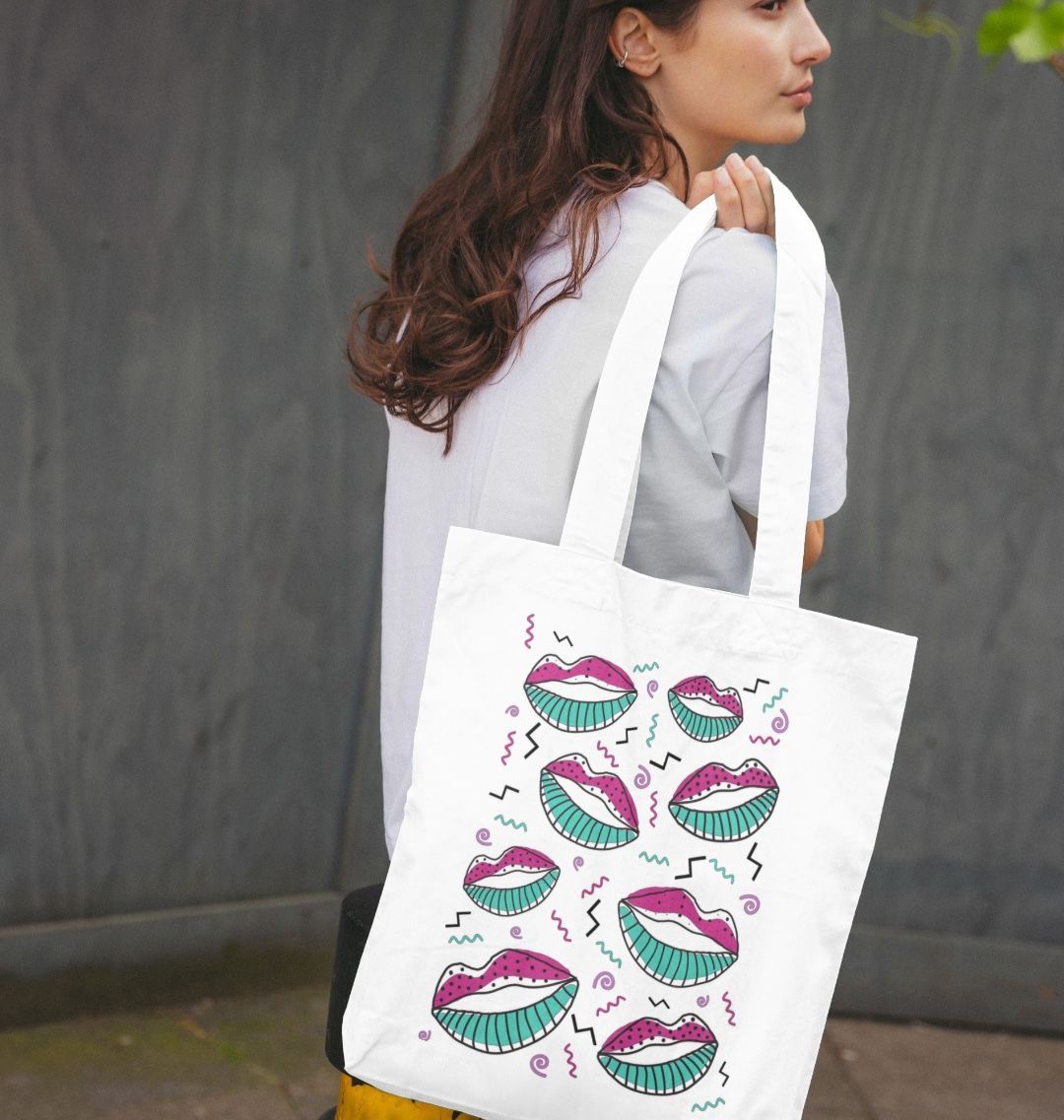 80s Retro Organic Cotton Tote Bag