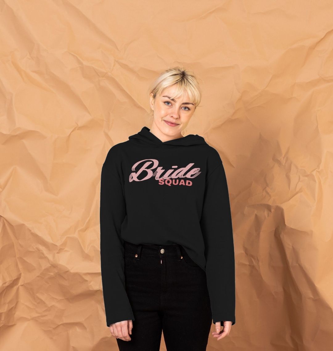 Organic Cotton Graphic Hoodie Bride Squad