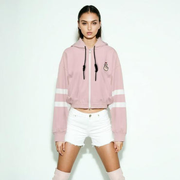 Veste bomber courte rose