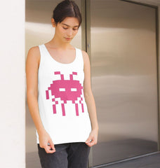 80s Retro Gamer Organic Cotton Sleeveless T Shirt