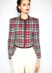 Vintage 80s Blazer Tweed Red