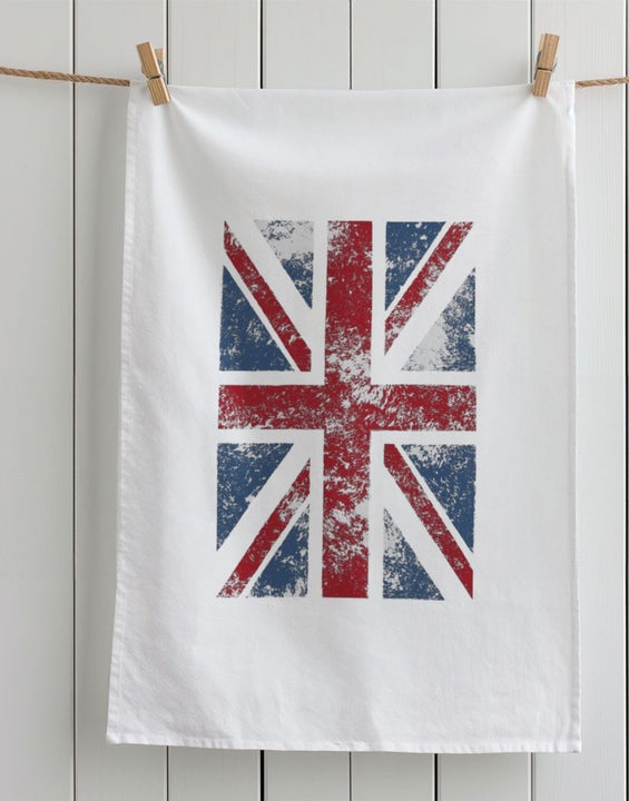 Union Jack Printed Tea Towel Organic Cotton