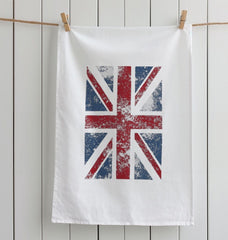 Union Jack Printed Tea Towel Organic Cotton