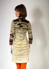 Scooter Mod 60s Turtleneck Dress Striped