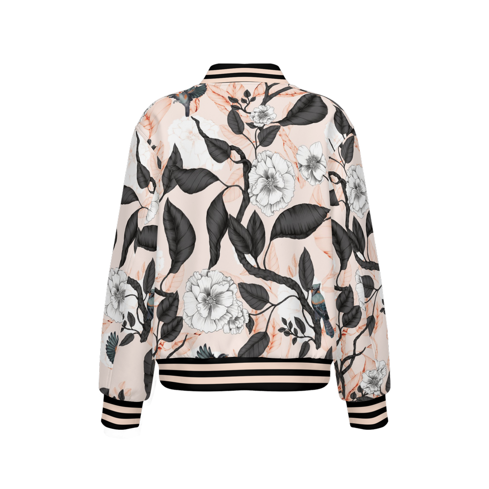 Floral Blooming Bomber Jacket