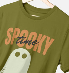 Skater Spooky Time Ghost Organic Cotton T-Shirt