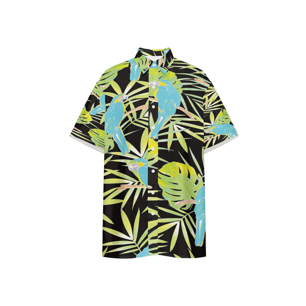 Unisex Retro Hawaiian Green Short Sleeve Shirt