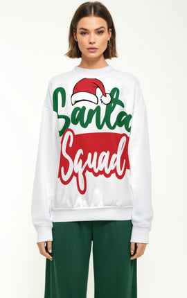 Christmas Santa Graphic Sweatshirt Recycled