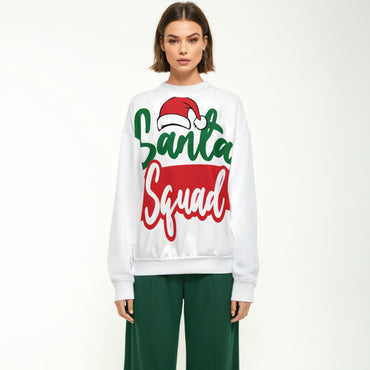 Christmas Santa Graphic Sweatshirt Recycled