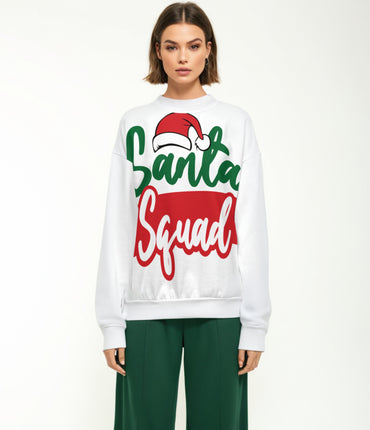 Christmas Santa Graphic Sweatshirt Recycled