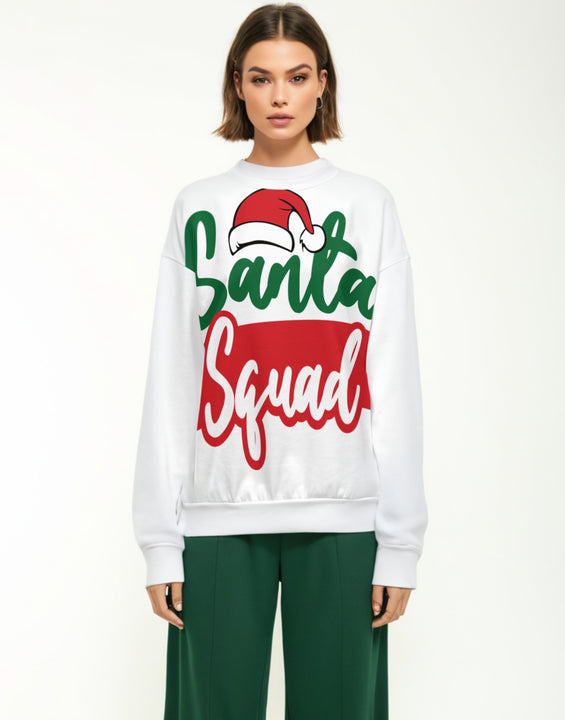 Christmas Santa Graphic Sweatshirt Recycled