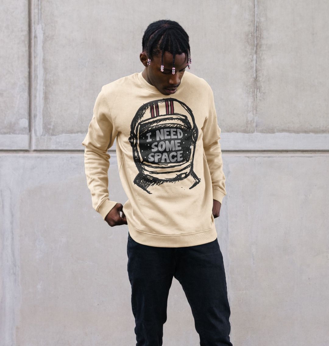 Streetwear Crewneck Graphic Sweatshirt I Need Some Space