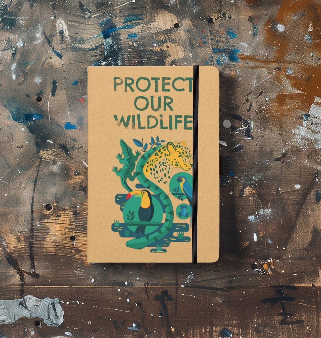 Protect Our Wildlife Kraft Notebook