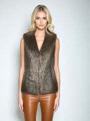 Vintage Faux Fur Vest Gilet