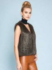 Vintage Faux Fur Vest Gilet