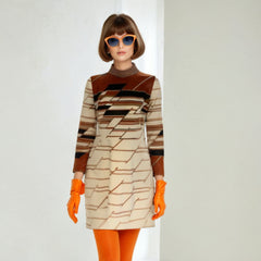 Scooter Mod 60s Turtleneck Dress Striped