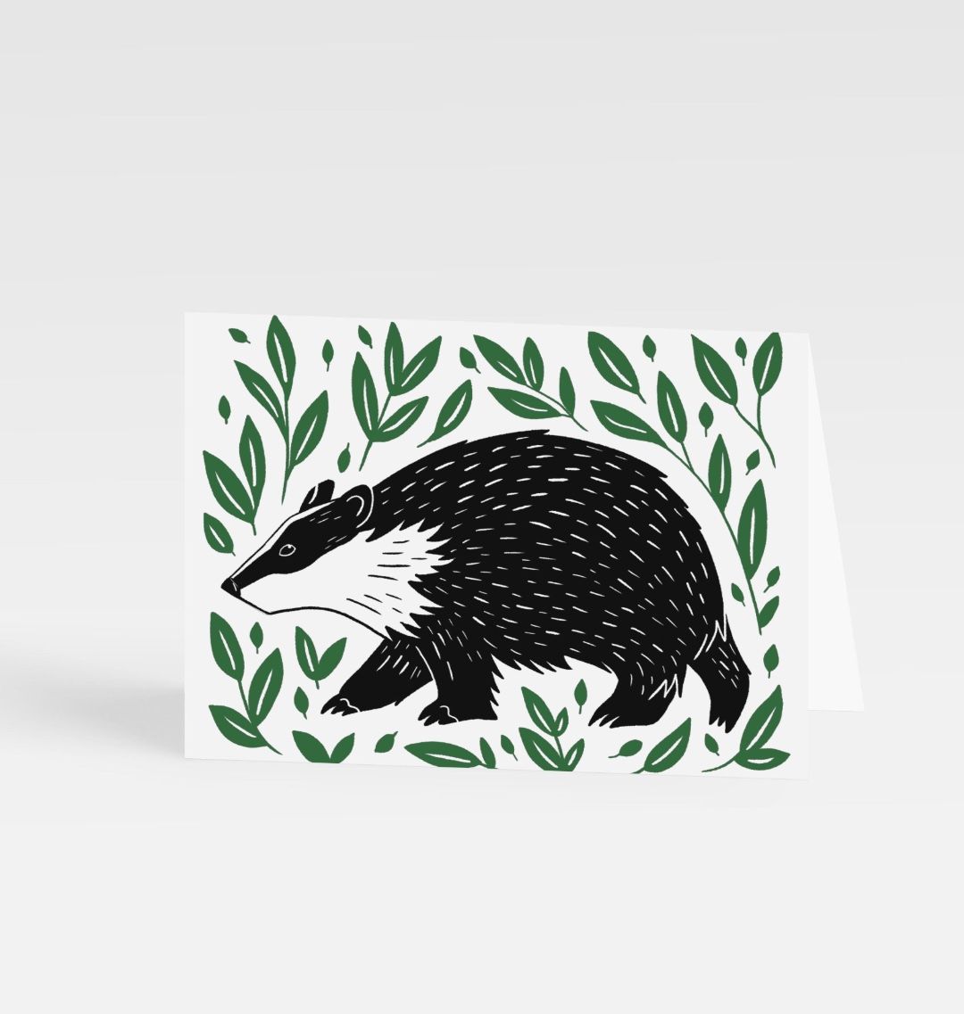 Badger Greetings Card