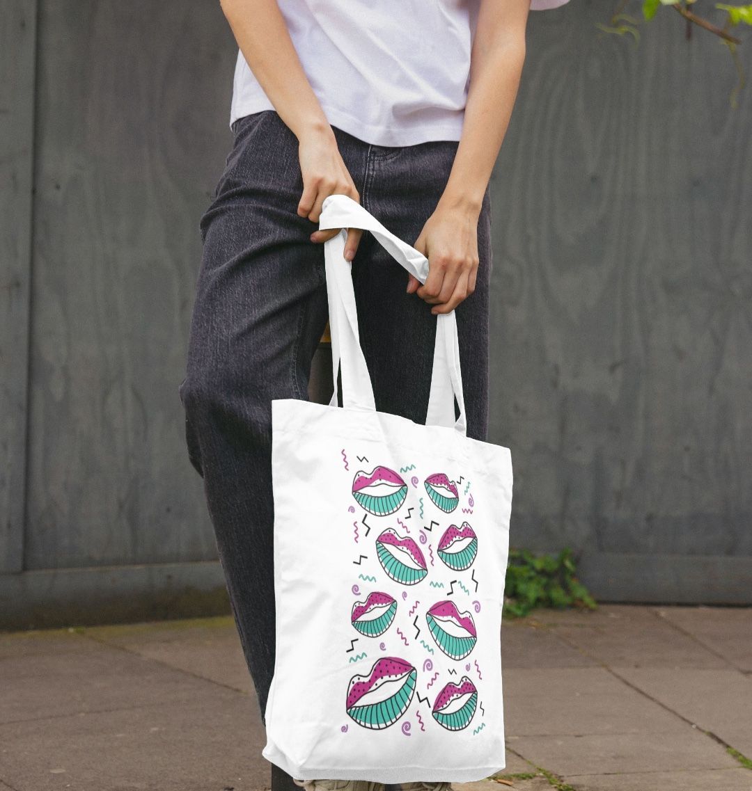 80s Retro Organic Cotton Tote Bag