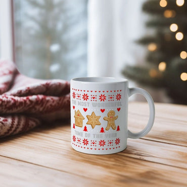 Tasse en céramique à motif de pain d'épices de Noël