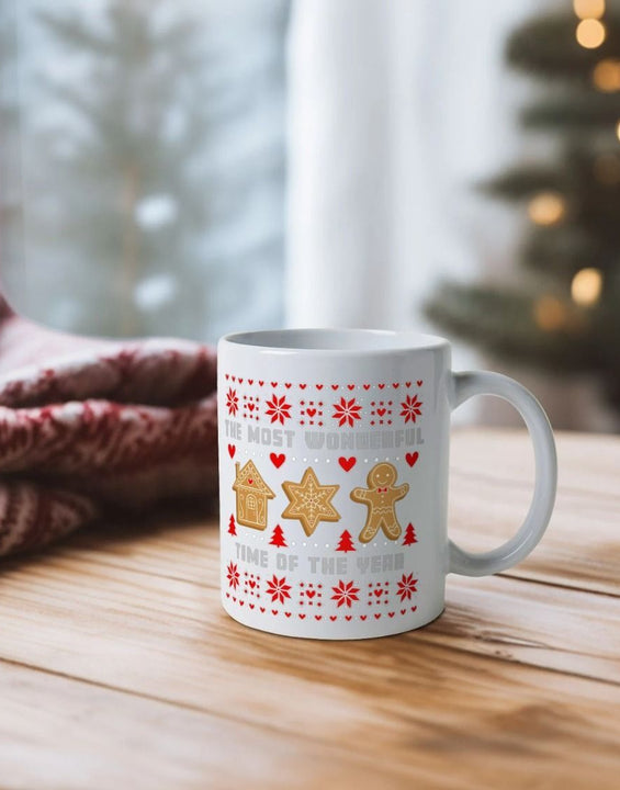 Christmas Gingerbread Graphic Ceramic Mug