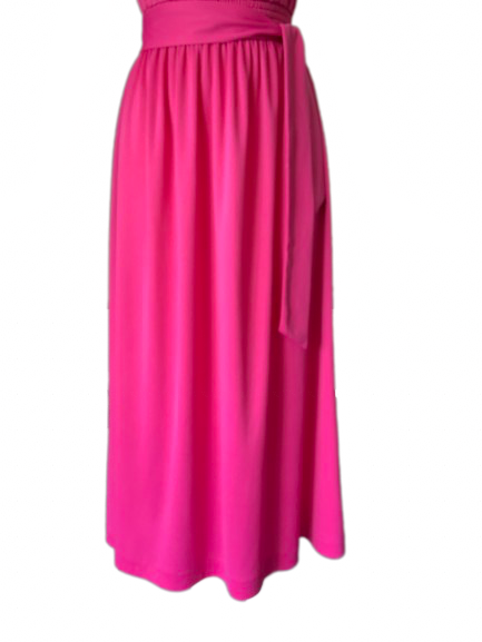 Vintage 80s New Wave Dress Hot Pink