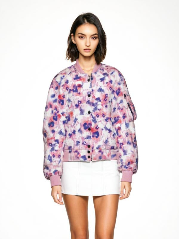 Floral Bomber Jacket