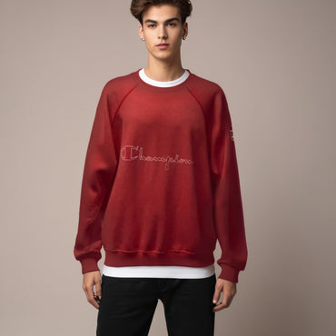 80s Streetwear Vintage Champion Crewneck Sweatshirt Red