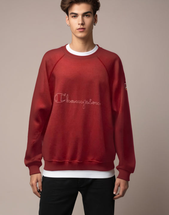 80s Streetwear Vintage Champion Crewneck Sweatshirt Red