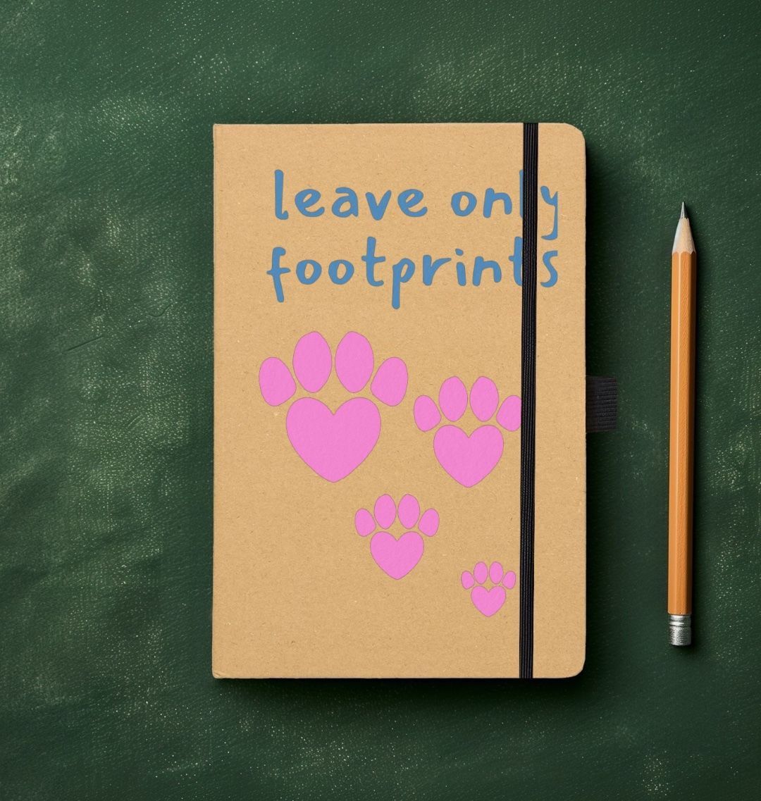 Kraft Notebook Leave Only Footprints