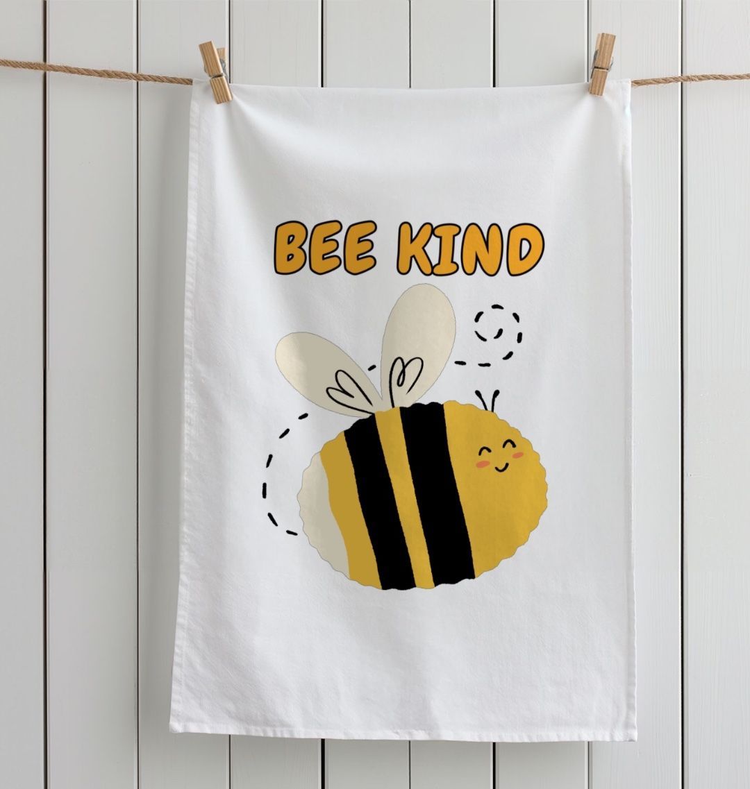 Bee Kind Organic Cotton Tea Towel