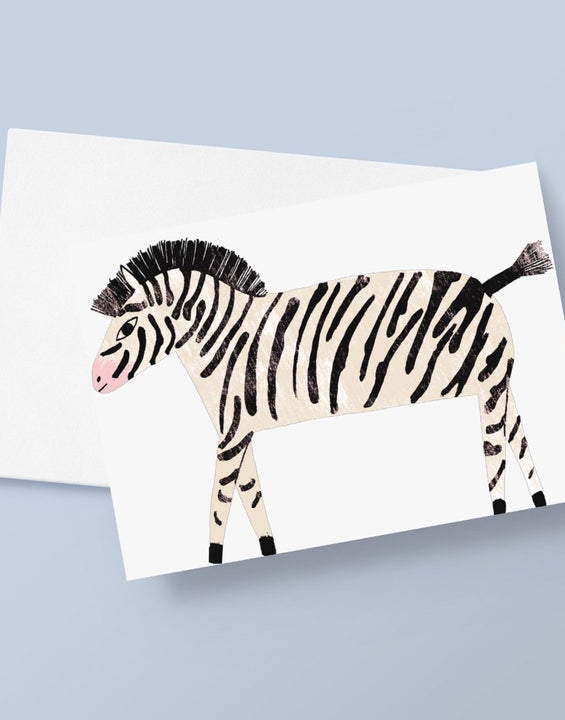 Cute Zebra Greetings Card