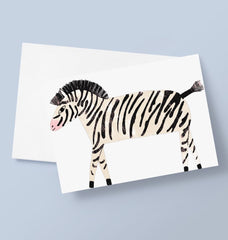 Cute Zebra Greetings Card